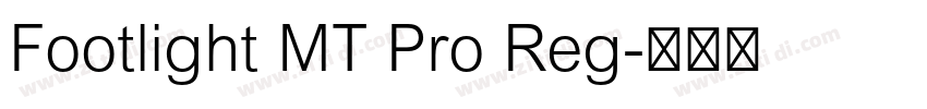 Footlight MT Pro Reg字体转换